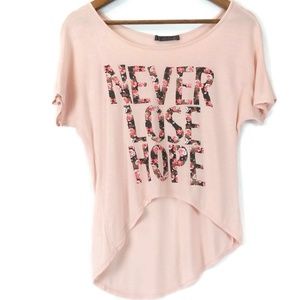 One Hundred Roses "Never Lose Hope" Cropped Top